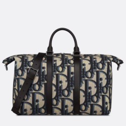 Replica Dior Weekender 40 Bag in Beige Maxi Dior Oblique Jacquard