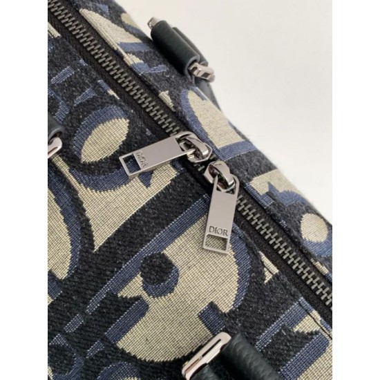 Fake Dior Weekender 40 Bag in Beige Maxi Dior Oblique Jacquard Replica Replica Dior Weekender 40 Bag in Beige Maxi Dior Oblique Jacquard