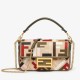 Replica Fendi Baguette Mini Bag in Canvas with Multicolor FF Embroidery Fake Fendi Baguette Mini Bag in Canvas with Multicolor FF Embroidery Replica