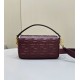 Fake Fendi Medium Baguette Bag in Burgundy FF Nappa Leather Replica Replica Fendi Medium Baguette Bag in Burgundy FF Nappa Leather