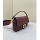 Fake Fendi Medium Baguette Bag in Burgundy FF Nappa Leather Replica Replica Fendi Medium Baguette Bag in Burgundy FF Nappa Leather