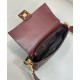 Fake Fendi Medium Baguette Bag in Burgundy FF Nappa Leather Replica Replica Fendi Medium Baguette Bag in Burgundy FF Nappa Leather