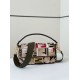 Fake Fendi Baguette Medium Bag in Canvas with Multicolor FF Embroidery Replica Fake Fendi Baguette Medium Bag in Canvas with Multicolor FF Embroidery Replica