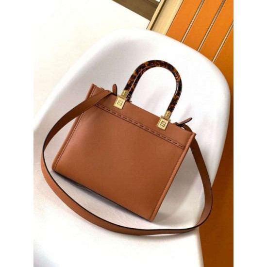 Fake Fendi Sunshine Small Tote Bag In Brown Calfskin Replica Replica Fendi Sunshine Small Tote Bag In Brown Calfskin