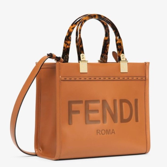 Fake Fendi Sunshine Small Tote Bag In Brown Calfskin Replica Replica Fendi Sunshine Small Tote Bag In Brown Calfskin