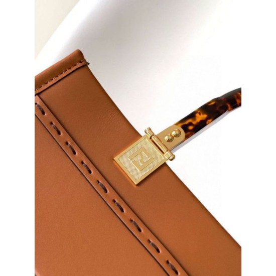 Fake Fendi Sunshine Small Tote Bag In Brown Calfskin Replica Replica Fendi Sunshine Small Tote Bag In Brown Calfskin