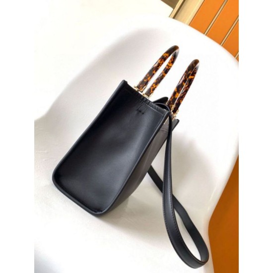 Fake Fendi Sunshine Small Tote Bag In Black Calfskin Replica Replica Fendi Sunshine Small Tote Bag In Black Calfskin