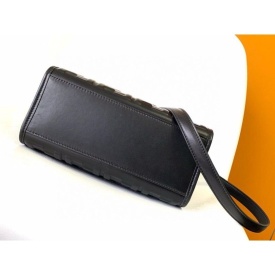 Replica Fendi Sunshine Small Tote Bag In Black FF Calfskin Replica Fendi Sunshine Small Tote Bag In Black FF Calfskin