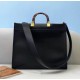 Fake Fendi Sunshine Medium Shopper Bag In Black Calfskin Replica Replica Fendi Sunshine Medium Shopper Bag In Black Calfskin