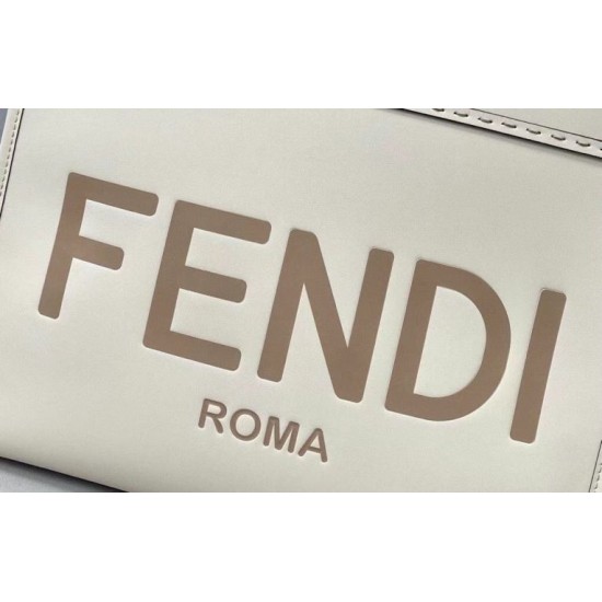 Replica Fendi Sunshine Medium Shopper Bag In White Calfskin Fake Fendi Sunshine Medium Shopper Bag In White Calfskin Replica