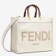 Replica Fendi Sunshine Medium Shopper Bag In White Calfskin Fake Fendi Sunshine Medium Shopper Bag In White Calfskin Replica