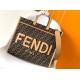 Replica Fendi Sunshine Medium Tote Bag in Brown FF Jacquard Fabric Replica Fendi Sunshine Medium Tote Bag in Brown FF Jacquard Fabric