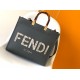Replica Fendi Sunshine Medium Tote Bag in Black Leather with Python Logo Replica Fendi Sunshine Medium Tote Bag in Black Leather with Python Logo