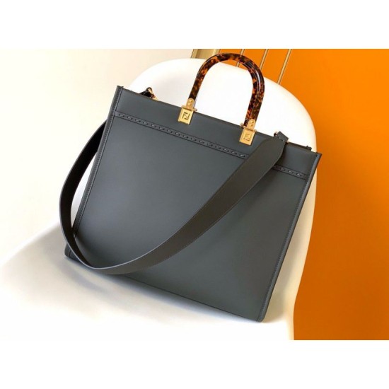 Replica Fendi Sunshine Medium Tote Bag in Black Leather with Python Logo Replica Fendi Sunshine Medium Tote Bag in Black Leather with Python Logo