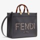 Replica Fendi Sunshine Medium Tote Bag in Black Leather with Python Logo Replica Fendi Sunshine Medium Tote Bag in Black Leather with Python Logo
