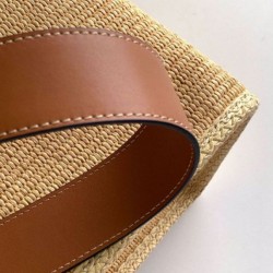 Fake Fendi Sunshine Medium Tote Bag in Natural Straw Replica