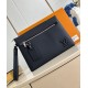 Fake Louis Vuitton Takeoff Pouch in Navy Blue LV Aerogram Leather M11486 Replica Replica Louis Vuitton Takeoff Pouch in Navy Blue LV Aerogram Leather M11486