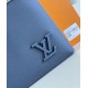 Fake Louis Vuitton Takeoff Pouch in Navy Blue LV Aerogram Leather M11486 Replica Replica Louis Vuitton Takeoff Pouch in Navy Blue LV Aerogram Leather M11486