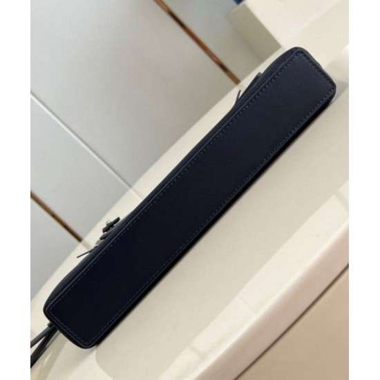 Fake Louis Vuitton Takeoff Pouch in Navy Blue LV Aerogram Leather M11486 Replica Replica Louis Vuitton Takeoff Pouch in Navy Blue LV Aerogram Leather M11486