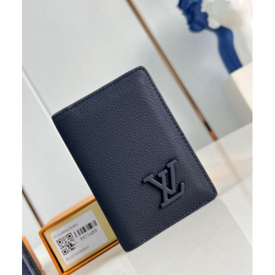 Replica Louis Vuitton Pocket Organizer in Navy Blue LV Aerogram Leather M11489 Fake Louis Vuitton Pocket Organizer in Navy Blue LV Aerogram Leather M11489 Replica