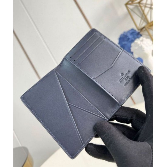 Replica Louis Vuitton Pocket Organizer in Navy Blue LV Aerogram Leather M11489 Fake Louis Vuitton Pocket Organizer in Navy Blue LV Aerogram Leather M11489 Replica