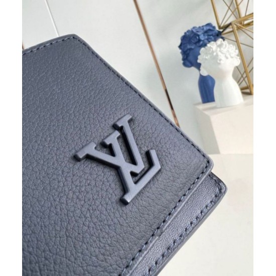 Replica Louis Vuitton Multiple Wallet in Navy Blue LV Aerogram Leather M11531 Fake Louis Vuitton Multiple Wallet in Navy Blue LV Aerogram Leather M11531 Replica