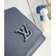 Replica Louis Vuitton Multiple Wallet in Navy Blue LV Aerogram Leather M11531 Fake Louis Vuitton Multiple Wallet in Navy Blue LV Aerogram Leather M11531 Replica