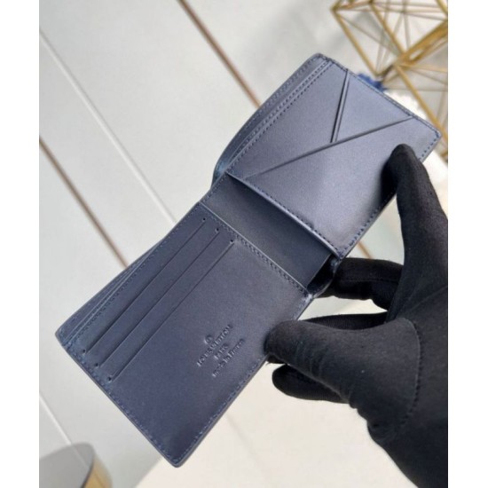 Replica Louis Vuitton Multiple Wallet in Navy Blue LV Aerogram Leather M11531 Fake Louis Vuitton Multiple Wallet in Navy Blue LV Aerogram Leather M11531 Replica