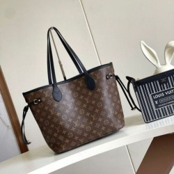 Fake Louis Vuitton Neverfull Inside Out MM Bag in Leather and Monogram M11946 Replica