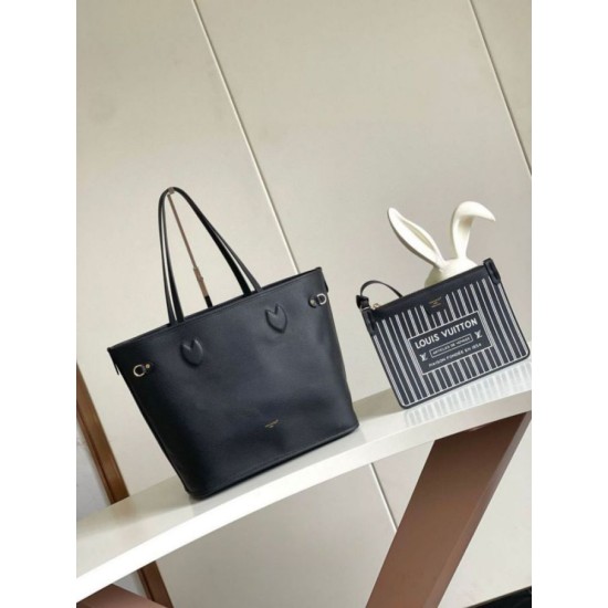 Replica Louis Vuitton Neverfull Inside Out MM Bag in Leather and Monogram M11946 Fake Louis Vuitton Neverfull Inside Out MM Bag in Leather and Monogram M11946 Replica