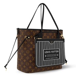 Fake Louis Vuitton Neverfull Inside Out MM Bag in Leather and Monogram M11946 Replica