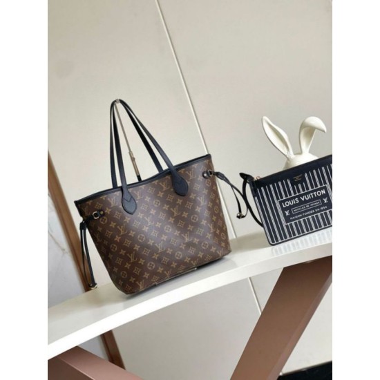 Replica Louis Vuitton Neverfull Inside Out MM Bag in Leather and Monogram M11946 Fake Louis Vuitton Neverfull Inside Out MM Bag in Leather and Monogram M11946 Replica