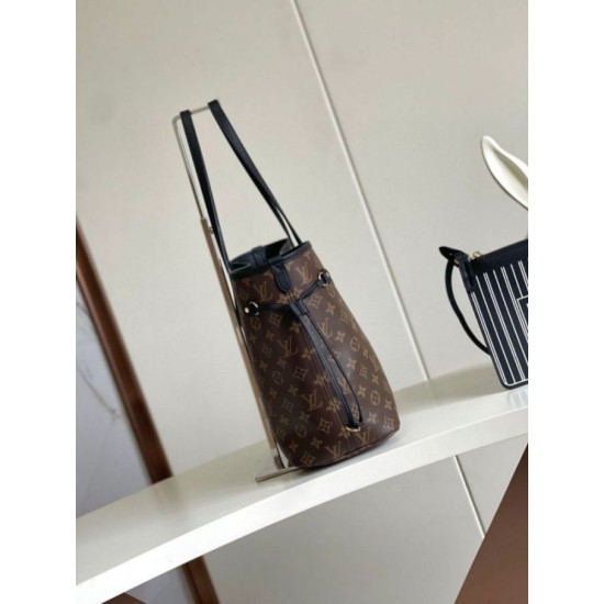 Replica Louis Vuitton Neverfull Inside Out MM Bag in Leather and Monogram M11946 Fake Louis Vuitton Neverfull Inside Out MM Bag in Leather and Monogram M11946 Replica