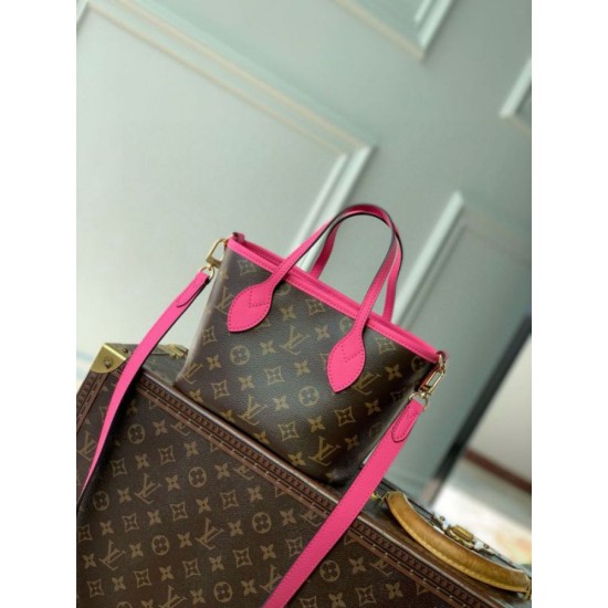 Fake Louis Vuitton Neverfull Inside Out BB Bag in Leather and Monogram M12106 Replica Replica Louis Vuitton Neverfull Inside Out BB Bag in Leather and Monogram M12106