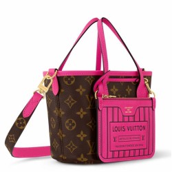 Replica Louis Vuitton Neverfull Inside Out BB Bag in Leather and Monogram M12106
