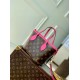 Fake Louis Vuitton Neverfull Inside Out BB Bag in Leather and Monogram M12106 Replica Replica Louis Vuitton Neverfull Inside Out BB Bag in Leather and Monogram M12106