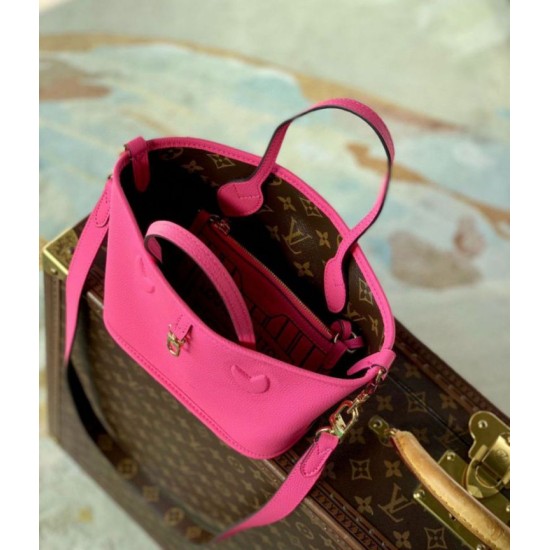 Fake Louis Vuitton Neverfull Inside Out BB Bag in Leather and Monogram M12106 Replica Replica Louis Vuitton Neverfull Inside Out BB Bag in Leather and Monogram M12106