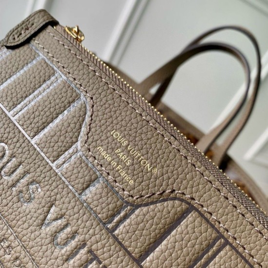 Fake Louis Vuitton Neverfull Bandouliere Inside Out BB Bag in Leather and Monogram M12109 Replica Replica Louis Vuitton Neverfull Bandouliere Inside Out BB Bag in Leather and Monogram M12109