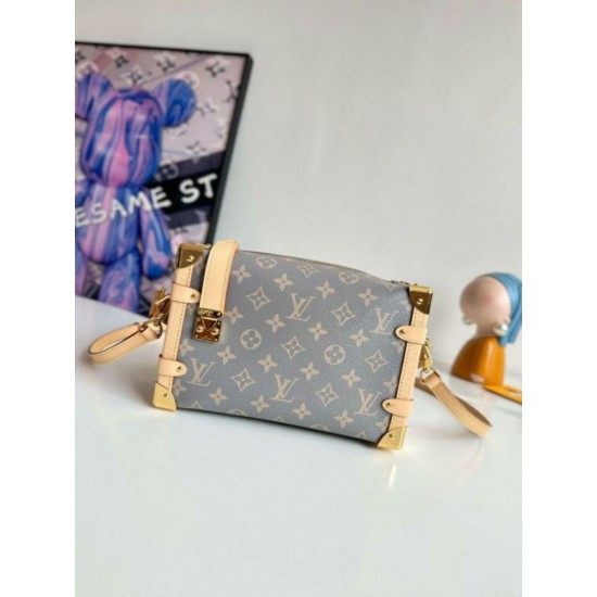 Fake Louis Vuitton Side Trunk MM Bag in Grey Monogram Canvas M12428 Replica Replica Louis Vuitton Side Trunk MM Bag in Grey Monogram Canvas M12428