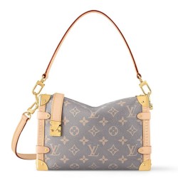 Replica Louis Vuitton Side Trunk MM Bag in Grey Monogram Canvas M12428