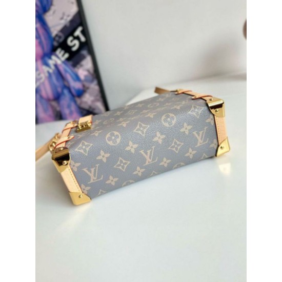 Fake Louis Vuitton Side Trunk MM Bag in Grey Monogram Canvas M12428 Replica Replica Louis Vuitton Side Trunk MM Bag in Grey Monogram Canvas M12428