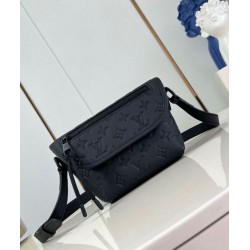Replica Louis Vuitton Pulse Wearable Bag in Black Monogram Shadow Leather