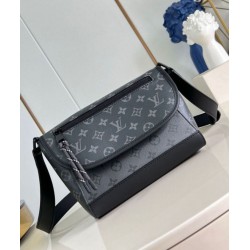 Replica Louis Vuitton Pulse Messenger Bag in Monogram Eclipse Canvas M12681