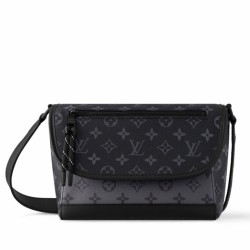 Replica Louis Vuitton Pulse Messenger Bag in Monogram Eclipse Canvas M12681