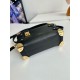 Fake Louis Vuitton Side Trunk PM Bag in Black Leather M23817 Replica Replica Louis Vuitton Side Trunk PM Bag in Black Leather M23817