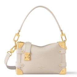 Replica Louis Vuitton Side Trunk PM Bag in Chalk Leather M23915