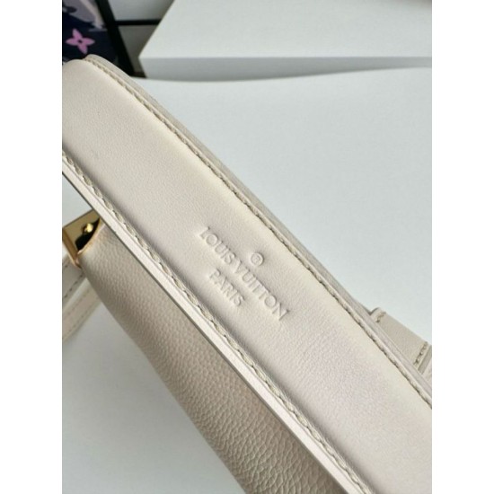 Fake Louis Vuitton Side Trunk PM Bag in Chalk Leather M23915 Replica Replica Louis Vuitton Side Trunk PM Bag in Chalk Leather M23915