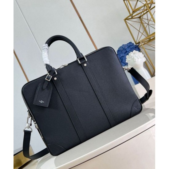 Replica Louis Vuitton Porte Documents Voyage GM in Black Taiga Leather M30967 Fake Louis Vuitton Porte Documents Voyage GM in Black Taiga Leather M30967 Replica