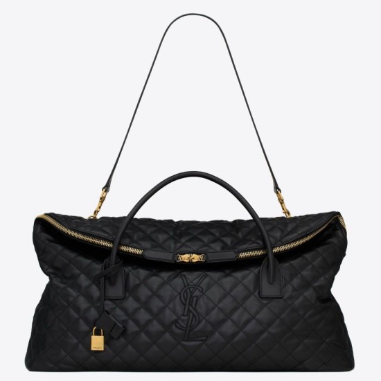 Fake Saint Laurent Es Giant Travel Bag In Black Quilted Leather Replica Replica Saint Laurent Es Giant Travel Bag In Black Quilted Leather