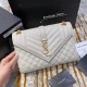 Fake Saint Laurent Medium Envelope Bag In White Grained Leather Replica Replica Saint Laurent Medium Envelope Bag In White Grained Leather